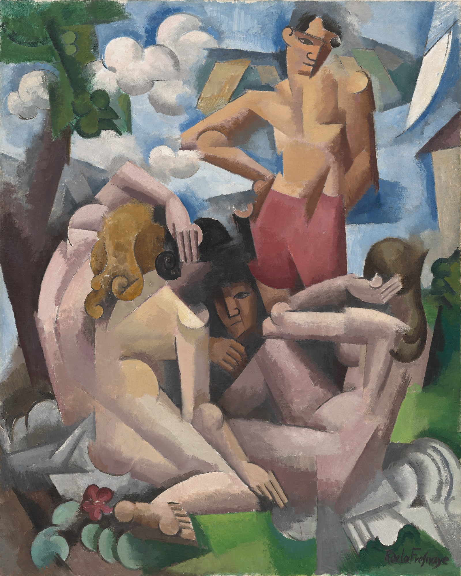 Roger-Noël-François André de La Fresnaye | Le Baigneurs | 1912 |  © Washington, National Gallery of Art